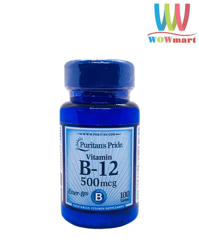 Viên uống bổ sung B-12 Puritan’s Pride Vitamin B12 500mcg 100 Tablets