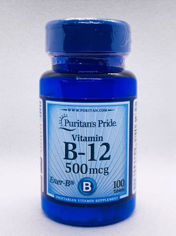 Viên uống bổ sung B-12 Puritan’s Pride Vitamin B12 500mcg 100 Tablets