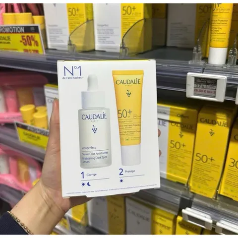 Set serum giảm nám Caudalie Vinoperfect và chống nắng
