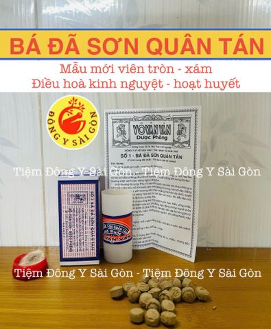 1 HỘP BÁ ĐÃ Sơn Quân Tán VÕ VĂN VÂN Viên Hoàn Đen - Hỗ Trợ Khỏe Đẹp Phụ Nữ, Giảm Đau Kinh Nguyệt, Hỗ Trợ Sau Sinh, 200 Viên