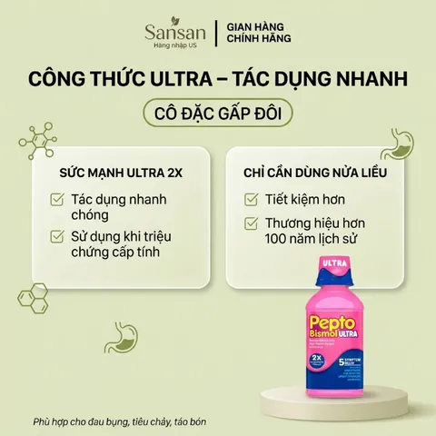 Siro Pepto Bismol ULTRA 354ml - Nội địa Mỹ