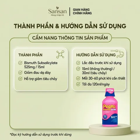 Siro Pepto Bismol ULTRA 354ml - Nội địa Mỹ