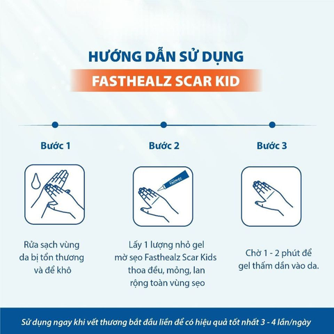 Gel mờ sẹo Fasthealz scar kids 12g - Hỗ trợ làm mờ sẹo thâm, sẹo lõm, sẹo đỏ cho bé Novocare 728395