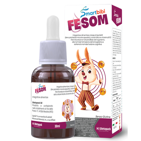 Sắt thông minh Smartbibi Fesom 30ml dạng nhỏ giọt cho trẻ em và người lớn - Bổ sung sắt, acid folic, vitamin B12, cải thiện sức khỏe máu 728399