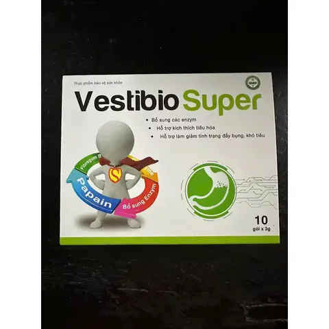 Men Tiêu Hóa Vestibio Super Tăng Cường Hấp Thu Cho Bé - Hỗ Trợ Tiêu Hóa Tối Ưu Hộp 10 Gói x 3g Chính Hãng 728417