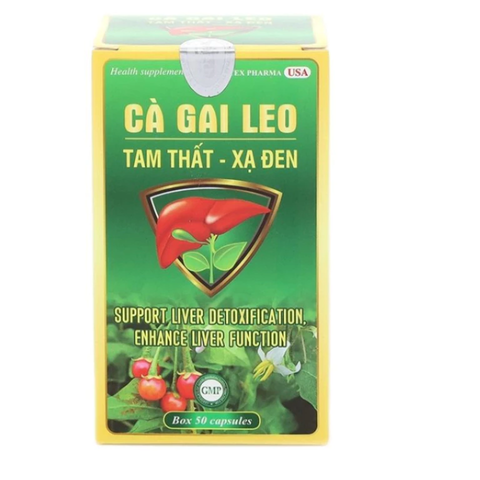 Viên uống bổ gan Cà Gai Leo Tam Thất Xạ Đen ROXTECH - Giải độc mát gan, hỗ trợ bảo vệ chức năng gan - Lọ 50 viên 728449