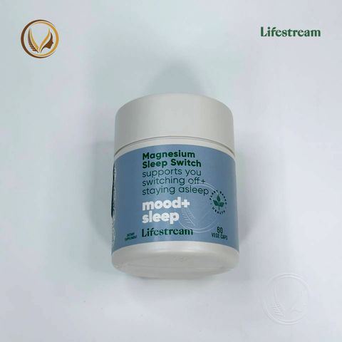 Viên uống hỗ trợ giấc ngủ ngon, giảm căng thẳng Lifestream Magnesium Sleep Switch 60 viên
