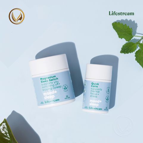 Viên uống hỗ trợ giấc ngủ ngon, giảm căng thẳng Lifestream Magnesium Sleep Switch 60 viên