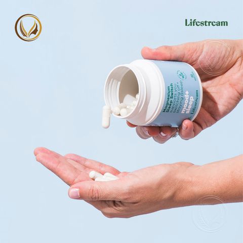 Viên uống hỗ trợ giấc ngủ ngon, giảm căng thẳng Lifestream Magnesium Sleep Switch 60 viên