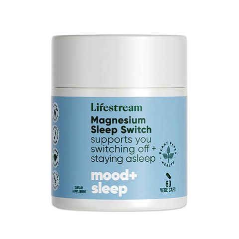 Viên uống hỗ trợ giấc ngủ ngon, giảm căng thẳng Lifestream Magnesium Sleep Switch 60 viên