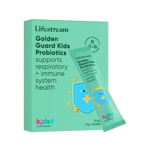 Bột men vi sinh tăng miễn dịch và hô hấp cho trẻ em Lifestream Golden Guard Kids Probiotics 15 gói