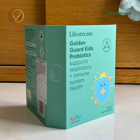 Bột men vi sinh tăng miễn dịch và hô hấp cho trẻ em Lifestream Golden Guard Kids Probiotics 15 gói