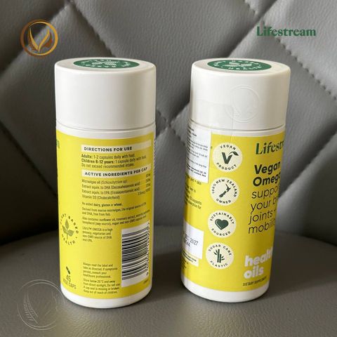 Viên uống omega3 thuần chay từ Tảo biển Lifestream Vegan Omega-3 (45 viên)