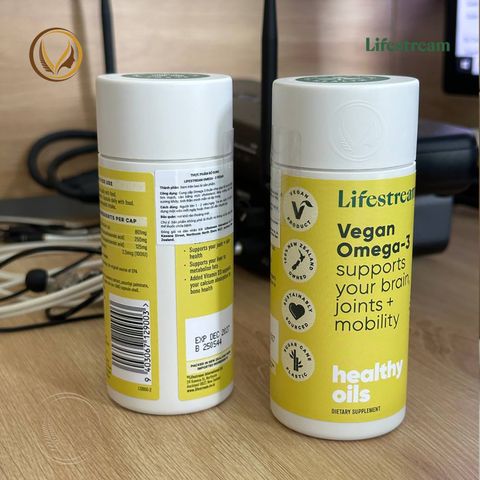 Viên uống omega3 thuần chay từ Tảo biển Lifestream Vegan Omega-3 (45 viên)