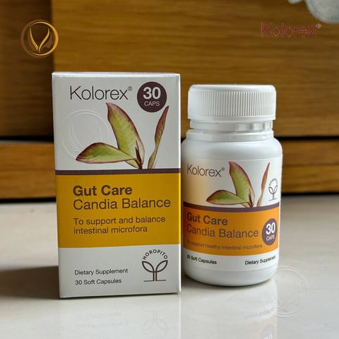 Viên uống hỗ trợ nấm candida, nấm ngứa vùng kín Kolorex Gut Care Candia Balance 30 viên