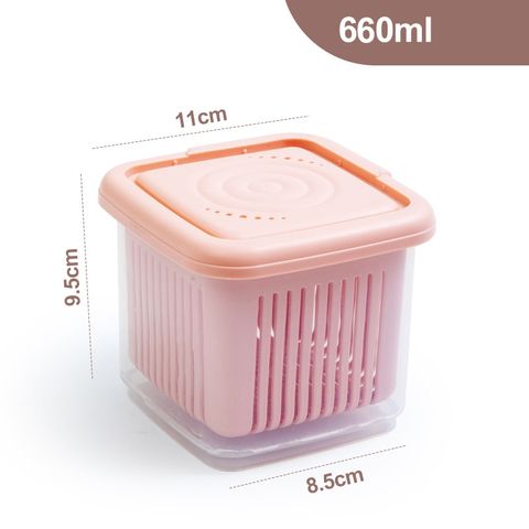 Hộp Đựng Thực Phẩm Hai Lớp 660ml (TH4) (Màu ngẫu nhiên)