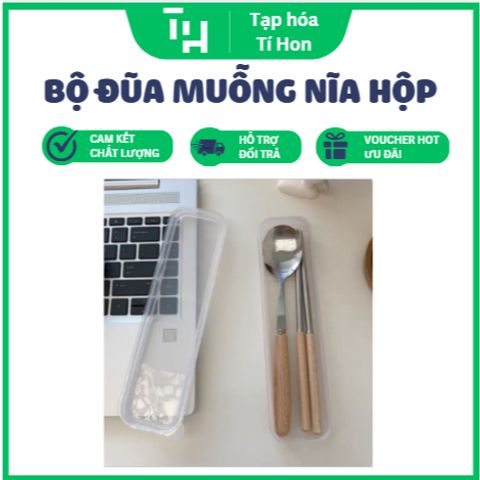 Bộ đũa muỗng nĩa hộp trong suốt (TH23)