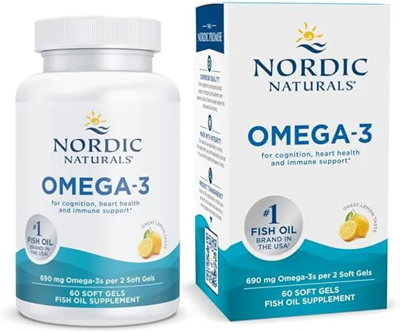 VIÊN UỐNG DẦU CÁ HỖ TRỢ TIM MẠCH & HỆ MIỄN DỊCH NORDIC NATURALS .690mg huong chanh (60 VIÊN)