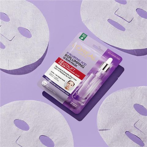 Mặt Nạ Cấp Ẩm Loreal Revitalift Filler Hyaluronic Acid Replumping Tissue Mask 28g