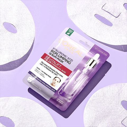 Mặt Nạ Cấp Ẩm Loreal Revitalift Filler Hyaluronic Acid Replumping Tissue Mask 28g