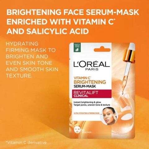 Mặt Nạ Làm Trắng Revitalift Clinical Vitamin C Brightening Serum Mask 26g
