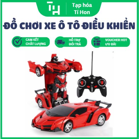 Đồ chơi xe ô tô điều khiển từ xa biến hình robot (Màu ngẫu nhiên) (TH54)