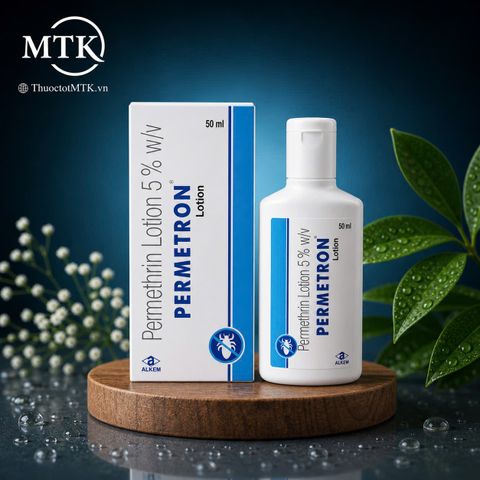 Permetron 5% Lotion diệt ghẻ, chấy, rận, kí sinh trùng trên da, bọ chét cắn