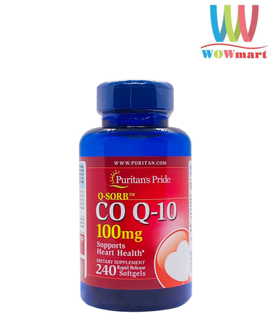 Viên uống bổ sung CoQ10 cho tim Puritan’s Pride CoQ10 100mg 240 Viên