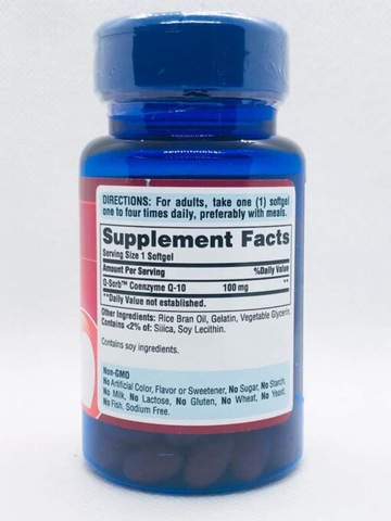 Viên uống bổ sung CoQ10 cho tim Puritan’s Pride CoQ10 100mg 120 Viên