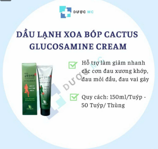 Dầu Lạnh Xoa Bóp Hàn Quốc Glucosamine (150gr/Tuýp) Xanh - DHC Korea Ginseng