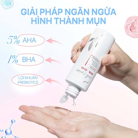 Toner Tẩy Tế Bào Chết Dịu Nhẹ GUO 120ml - AHA 5% & BHA 1% Cho Mẹ Bầu, Chăm Sóc Da Nhạy Cảm, Làm Sạch, Se Khít Lỗ Chân Lông