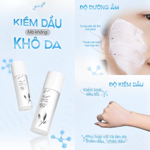 Kem Chống Nắng Đa Tầng GUO SPF 50+ PA++++ - Kem Chống Nắng Bảo Vệ Toàn Diện 30gr Cho Da Nhạy Cảm và Da Dầu Mụn