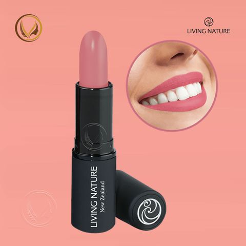 Son môi màu hồng 100% tự nhiên Living Nature Lipstick Laughter 05 (4.0g)