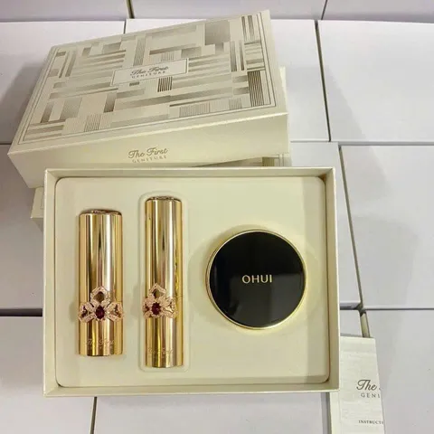 Bộ Son Ohui The First và Phấn Nước Mini - Trang Điểm Mềm Mịn, Bé Mặt Rạng Rỡ