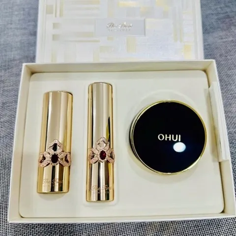 Bộ Son Ohui The First và Phấn Nước Mini - Trang Điểm Mềm Mịn, Bé Mặt Rạng Rỡ
