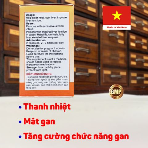 Nhuận Gan Vĩnh Quang - Hộp 60 viên nang - Mát gan, giải độc, tăng cường chức năng gan