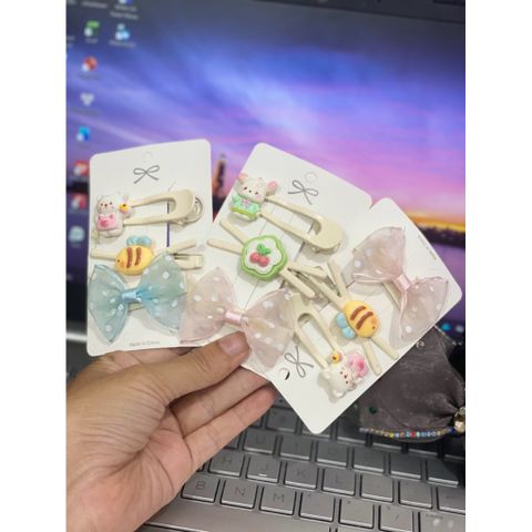 Set 3 kẹp tóc bé gái màu paster cưng chỉu