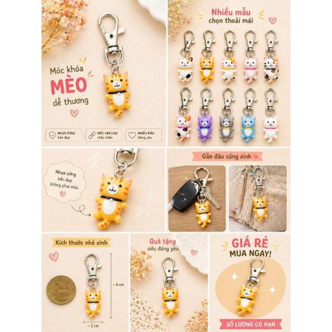 MÓC KHÓA MÈO DỄ THƯƠNG SIÊU HOT