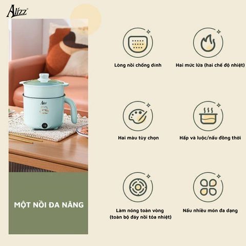 Nồi hấp đa năng có lồng hấp ALIZZ AL-14493 (TH95)