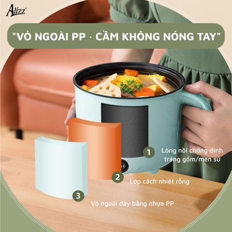 Nồi hấp đa năng có lồng hấp ALIZZ AL-14493 (TH95)