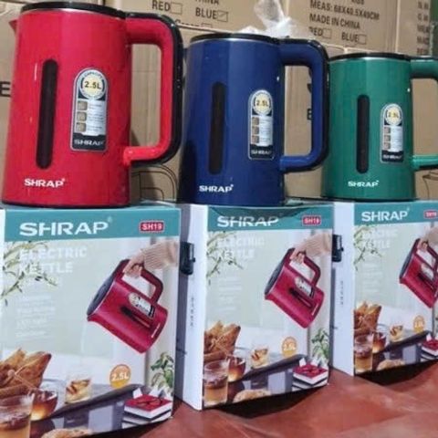 Ấm Siêu Tốc 2.5L Shrap SH19 Tự Ngắt (TH112) (Mầu ngẫu nhiên)