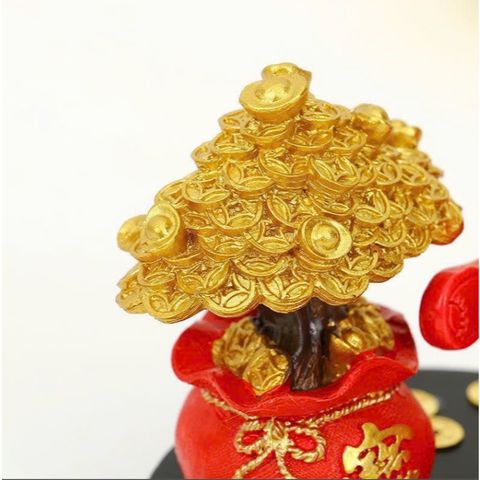 Tượng thần tài và cây kim tiền (TH113)