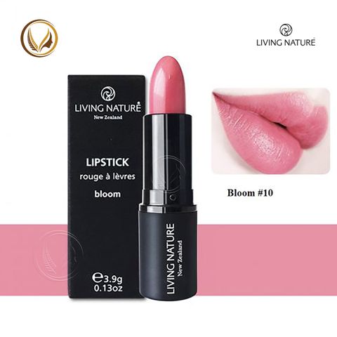 Son môi hồng 100% tự nhiên Living Nature Lipstick Bloom 10 (4.0g)