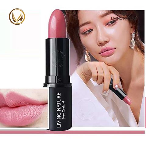 Son môi hồng 100% tự nhiên Living Nature Lipstick Bloom 10 (4.0g)