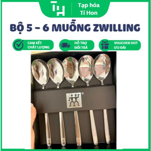 Bộ 5 - 6 muỗng inox Zwilling Đức cao cấp dài hàng dày (TH117)