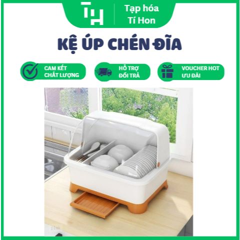 Kệ úp chén đĩa, úp bình sữa có nắp đậy (Màu ngẫu nhiên) (TH119)