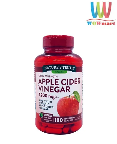 Viên giấm táo hữu cơ Nature’s Truth Apple Cider Vinegar 1200mg 180 viên 729004