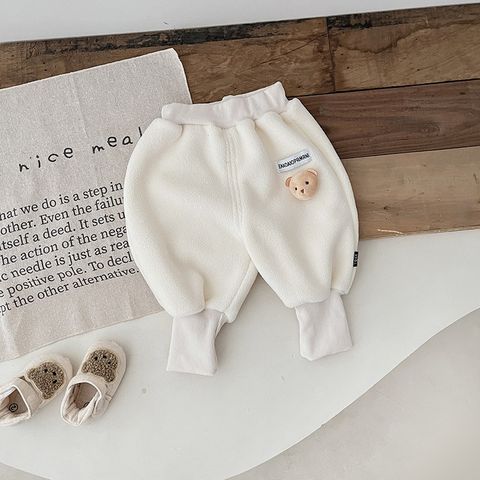 Hàng QC Quần gấu lông cừu bo gấu nhiều màu cute cạp chun đáng yêu cho bé dày dặn ấm áp mùa đông