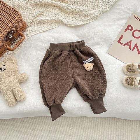Hàng QC Quần gấu lông cừu bo gấu nhiều màu cute cạp chun đáng yêu cho bé dày dặn ấm áp mùa đông
