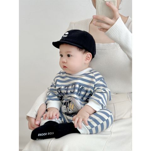 Hàng QC Set bodysuit kẻ mèo xinh đáng yêu cute kèm áo gile jean bò và mũ len cho bé trai phong cách hàn quốc thu đông